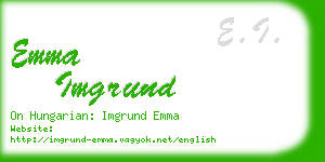 emma imgrund business card